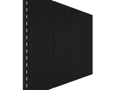NewTechWood HKC wandbekleding vlak, 1,9 x 18,8 x 400 cm (wb 15,3 cm), Ebony zwart