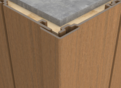NewTechWood HKC hoekprofiel, 5,5 x 5,5 x 300 cm, Teak