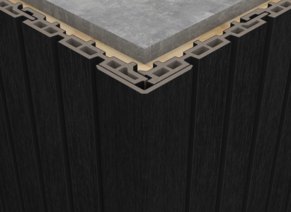 NewTechWood HKC hoekprofiel, 5,5 x 5,5 x 300 cm, Ebony zwartTeak