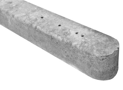 Paal stampbeton | 180 cm lang | voor toog en rechte schermen | sponning 27 cm