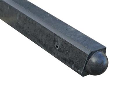 Hoekpaal 10 x 10 x 275 cm Bol antraciet sponning 37 cm