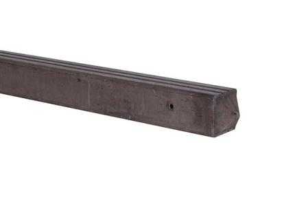 Eindpaal *Taupe 10 x 10 x 270 cm sponning 207 cm (180 cm 2,9 x 2,4 cm + 27 cm 3,6 cm x 2,4 cm)