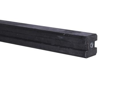 Tussenpaal met schroefbus 11,5 x 11,5 x 314 cm Antraciet sponning 252 cm