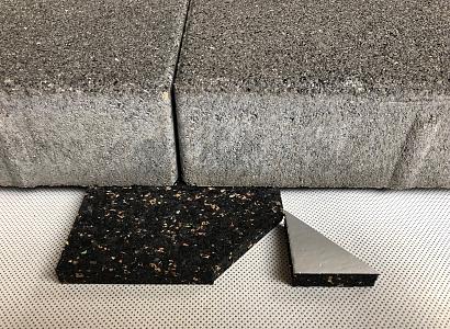 Vaste terrasdrager AC 100x100x10 ook PVC-houdende ondergrond