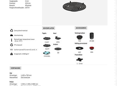 Comfort bovenplaat C2/4T tegels voeg 2 mm