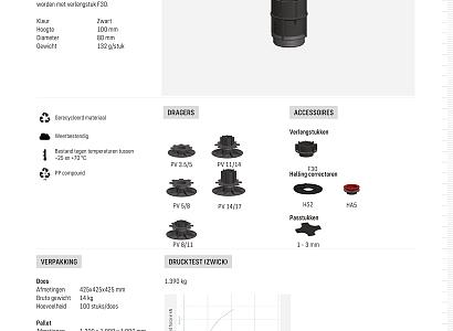 Comfort verlengstuk AF100 hoogte 10 cm