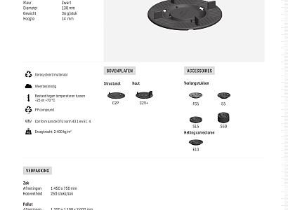 Premium bovenplaat C4T tegels voeg 3 mm