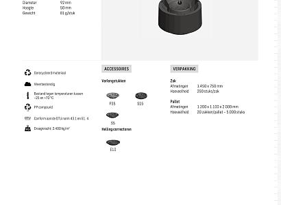 Premium verlengstuk S50 hoogte 5,0 cm