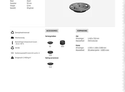 Premium verlengstuk FS5 hoogte 0,5 cm geluidsreducerend