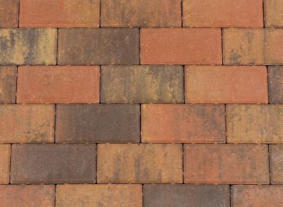 Betonstraatsteen 6 cm oud bruin komo