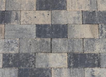 Betonstraatsteen 6 cm grijs/zwart komo