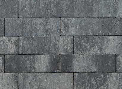 Longstone opritsteen 7 cm grijs/zwart