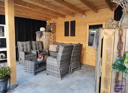 Straksteen 20x30x6 cm grijs/zwart