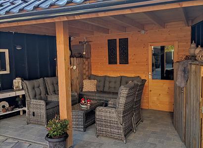 Straksteen 20x30x6 cm grijs/zwart