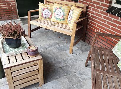 Stonique trommel 20x30x5 cm grijs/zwart