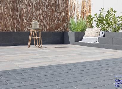 Design brick 6 cm black komo