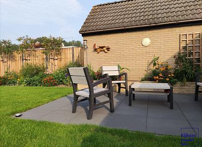 Patio square 60x60x4 cm black