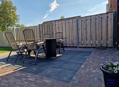 Tegel 50x50x5 cm antraciet komo ZVK met mini facet