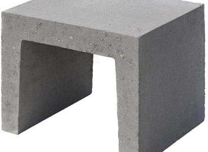 U-element 40x40x50 cm grijs