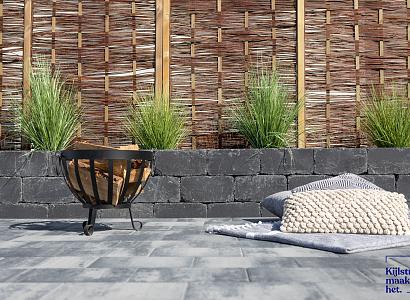 Linea trommel 15x15x30 cm antraciet