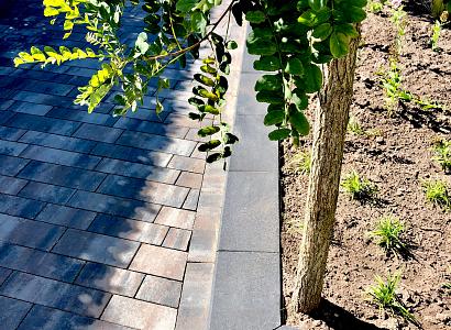 Traptrede 60x30x15 cm indus black kleurecht met facet