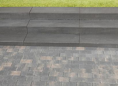 Traptrede 100x35x15 cm indus black kleurecht met facet