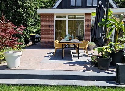 Traptrede 100x35x15 cm indus black kleurecht met facet