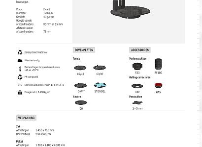 Comfort bovenplaat CPV+ planken met zijfixatie