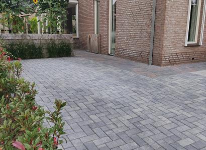 Betonstraatsteen 8 cm grijs/zwart komo