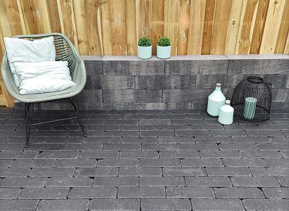 Stonique trommel longstone 7 cm antraciet