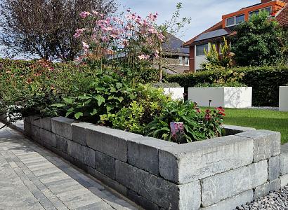 Linea trommel 15x15x60 cm grijs/zwart