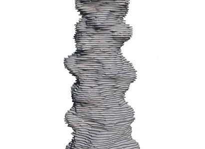 Pagodefontein Original, zwart marmer hoogte 100 cm