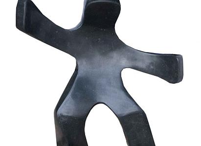Waving Child - RIGHT, hoogte 80 cm, black