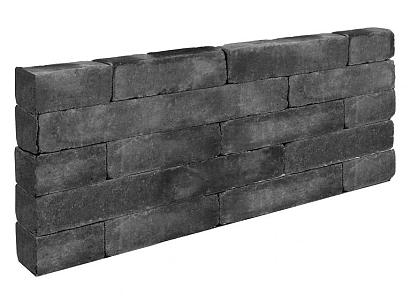 Stapelblok Beton 60x15x15 cm Antraciet getrommeld (48 stuks per pallet)