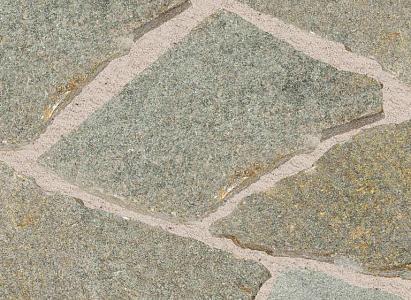 Flagstones Lucerna rossiccio, ca. 3-4 cm dik breukruw, kanten gekloven (4-7 stuks / m2)