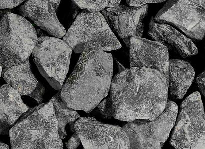 Basalt brokjes zwart 32-56 mm