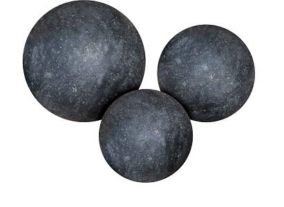 Set bollen Black granite, gepolijst 1x25 cm, 1x35 cm,1x45 cm
