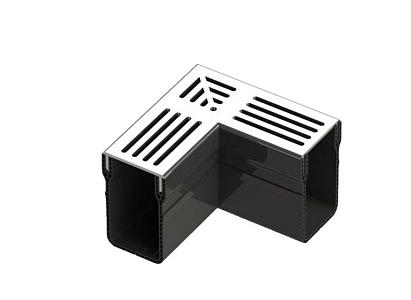 Gardendrain Corner Grey 65/100 mm Hoekstuk grijs