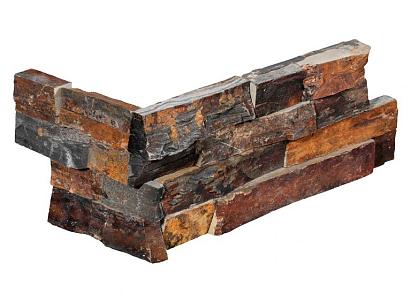Stone Panels Rusty Slate (40+20)x15x1,5-2,5 cm (1 hoek=1 set)
