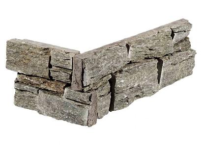 Stone Panels Rustic Silver (40+20)x15x3-4 cm (1 hoek=1 set)