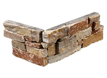 Stone Panels Rustic Terra (40+20)x15x3-4 cm (1 hoek=1 set)