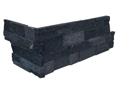 Stone Panels Grey-Black Lava (40+20)x15x1,5-3,5 cm (1 hoek=1 set)