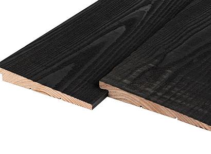 Douglas Zweeds Rabat 1,2/2,7 x 20  x 300 cm zwart (RAL9005) gedompeld - werkende breedte 18 cm