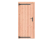 Douglas dichte enkele deur 90x201 cm. linksdraaiend. zwarte hengen. zwart beslag. onbehandeld.