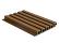 NewTechWood HKC co-extrusie wand bekleding castellation 25 profiel, 2,5 x 19,6 x 290 cm, Teak.