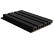 Gvelbekleding composiet castellation 4325 profiel, 2,5 x 19,6 x 290 cm | Ebony zwart burned look.