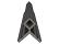 Hoekprofiel castellation t.b.v. gevelbekleding, 7 x 8 x 300 cm | Ebony zwart