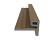 Eindprofiel castellation t.b.v. gevelbekleding, 7 x 5 x 300 cm | Teak.