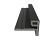 Eindprofiel castellation t.b.v. gevelbekleding, 7 x 5 x 300 cm | Ebony zwart.