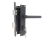 Set voor tuindeuren 72x165mm (schild + rechte kruk) Zwarte structuurcoating
